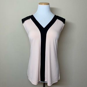 NWT Karl Lagerfeld Sleeveless blush blouse